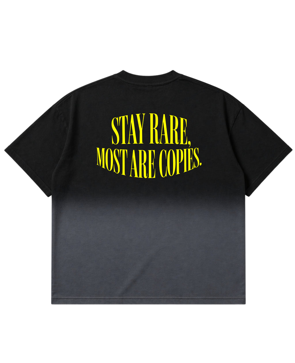 Black Ombré Wash Boxy Fit T-shirt Back Design