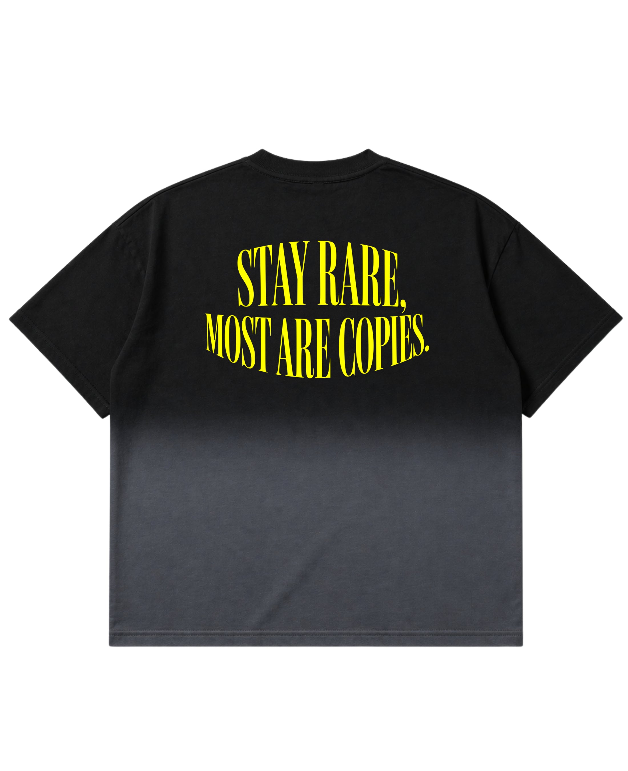 Black Ombré Wash Boxy Fit T-shirt Back Design