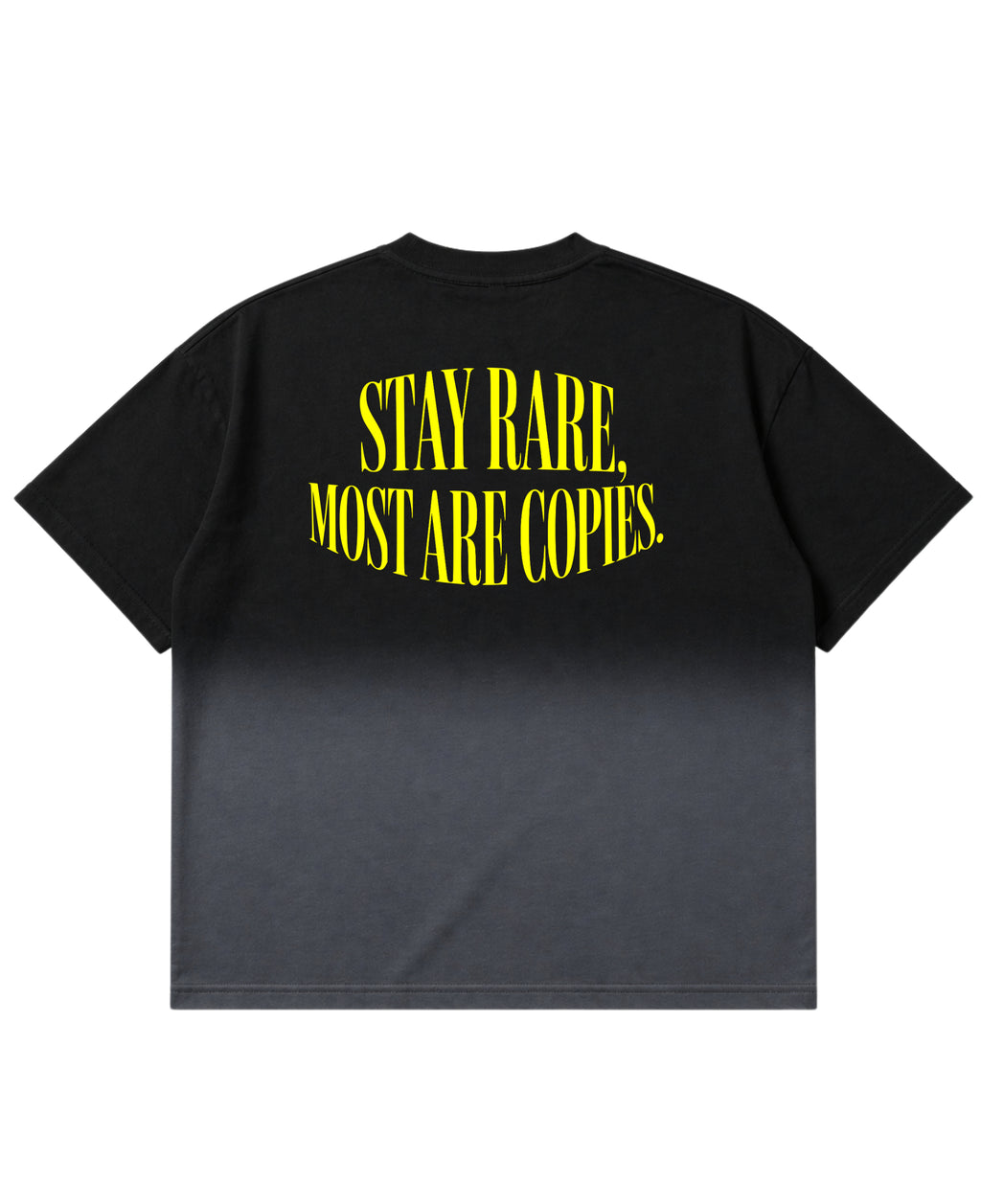 Black Ombré Wash Boxy Fit T-shirt Back Design