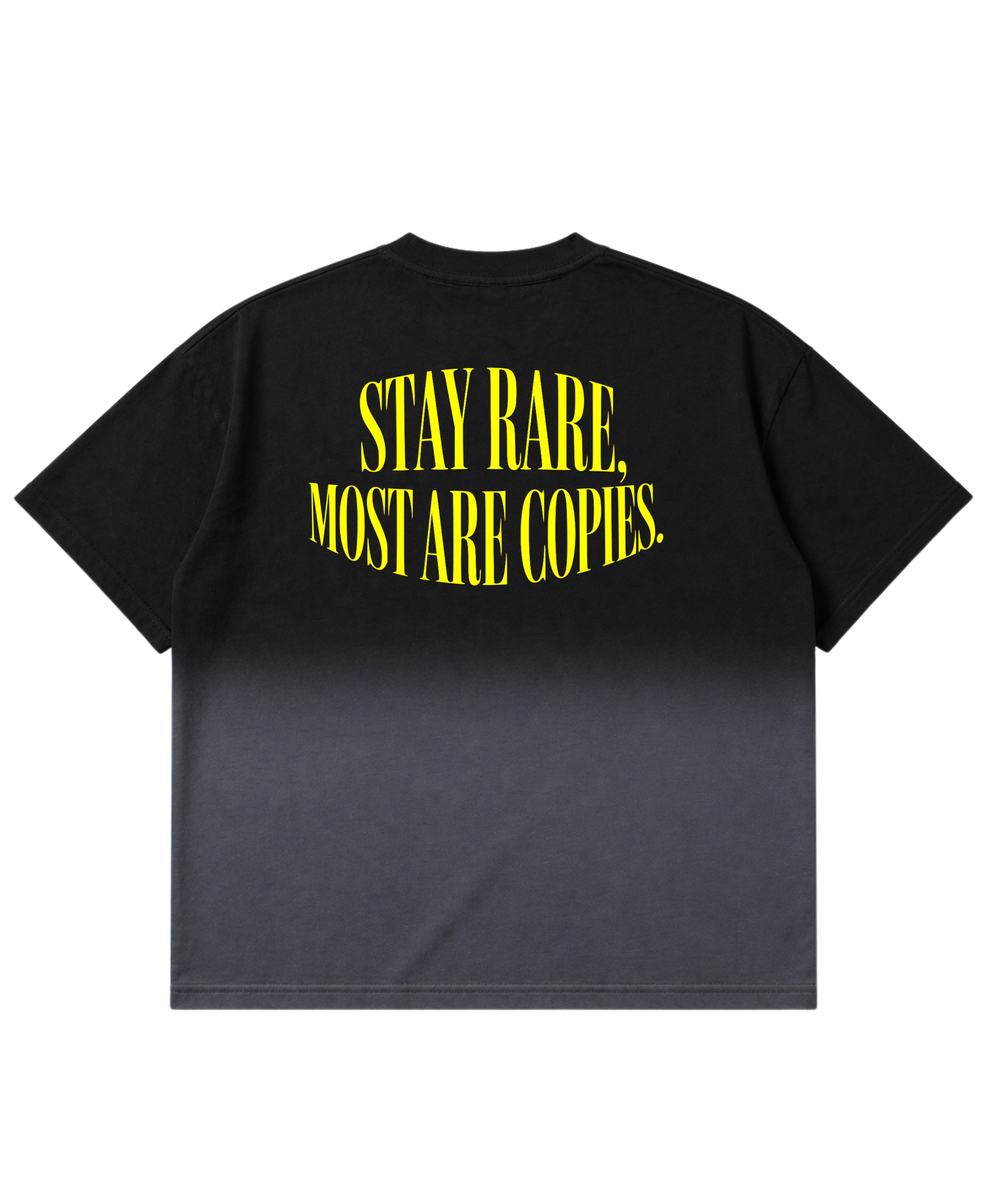 Black Ombré Wash Boxy Fit T-shirt Back Design
