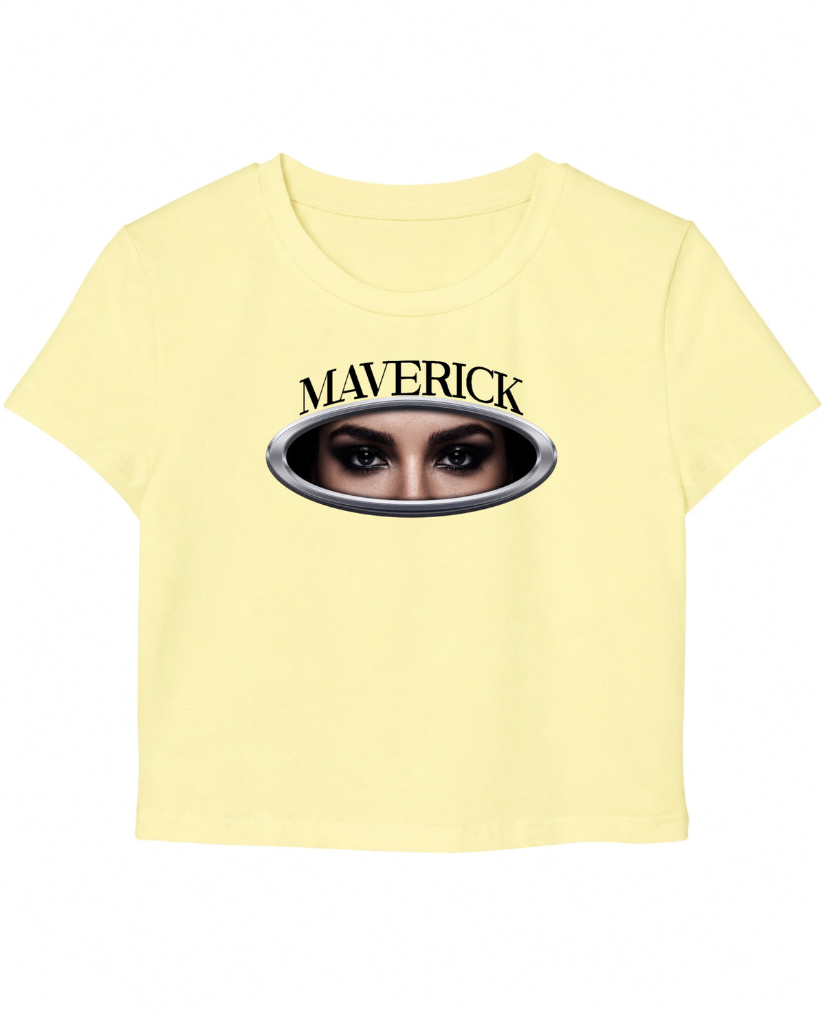 Butter Yellow Baby Tee Front Design