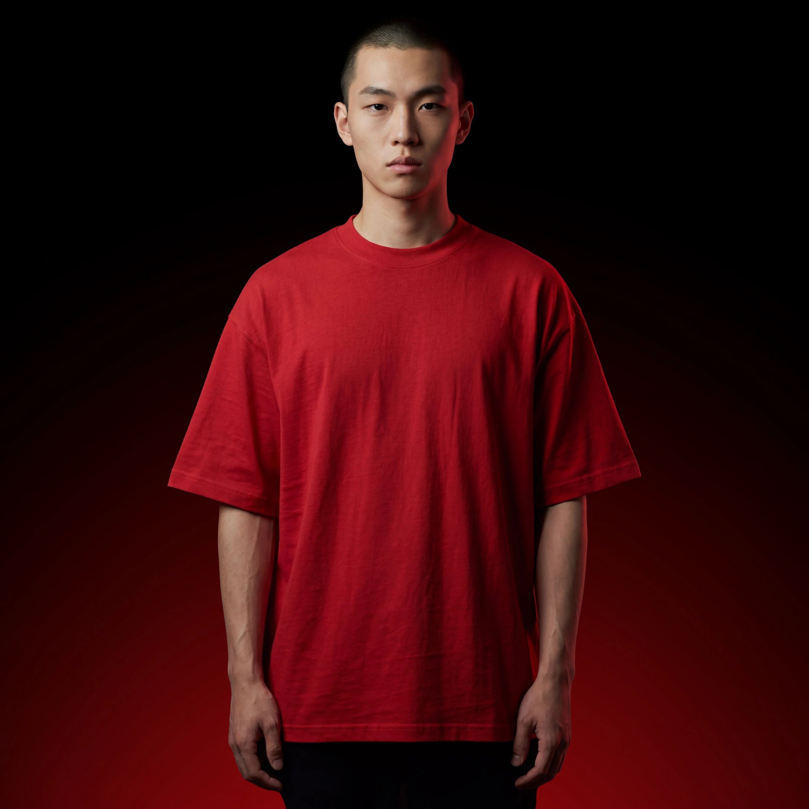 Rebel Red Oversized Cotton Tee